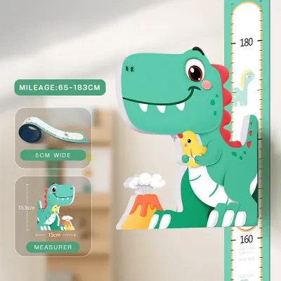 ที่วัดส่วนสูงแบบติดผนัง สติ๊กเกอร์วัดส่วนสูง ลายการ์ตูน แผ่นวัดขนาด 170 cm
