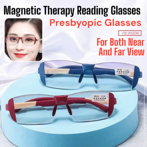 【Anti Blue Ray】Dual-Purpose Presbyopic Glasses New Magnetic Therapy Reading Glasses Presbyopic Glasses For Both Near And Far View