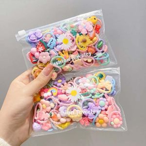 40/100pcs Hair Ties For Kid High Elasticity Toddler Hair Ties Cartoon Not Hurt Hair With Rubber Band