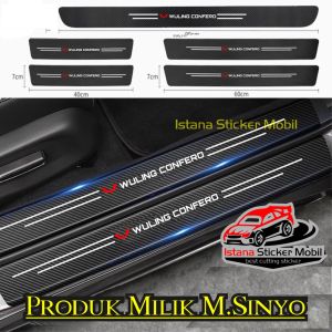 sticker pengaman mobil wuling confero sticker karbon 3d pelindung bagasi pintu mobil wuling confero s sepaket