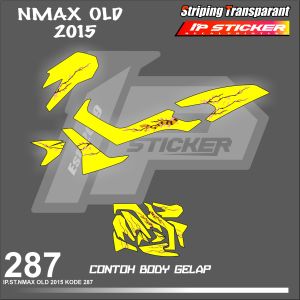 NMAX OLD 2015  (COD) STIKER STRIPING MOTOR YAMAHA NMAX OLD  HOLOGRAM DAN TRANSPARAN