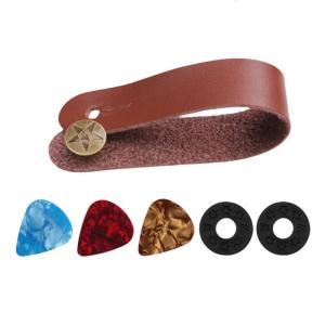 Dây đeo đàn guitar Chủ Nút khóa an toàn Cổ Đàn ghi ta Dây Đeo Nút Da Headstock Adapter Tie Cho Ukulele Bass Guitar