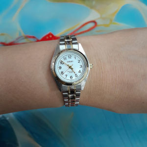 Đồng hồ nữ SCRIPT size:25mm dây thép không gỉ second hand si nhật- đã qua sử dụng