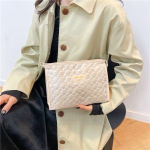 Cosmetic Storage Pouch Retro Simple Clutch Bag Large Capacity Portable Makeup Organizer for Women