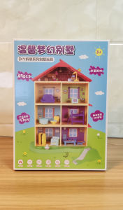 24h shipping Peppa Pig Toy childrens toys girl play house car villa George doll family of four dolls boy set gift 3-6 Years Old Puppy Danny