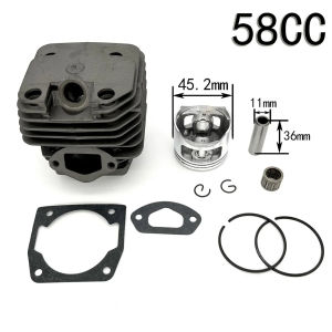 Xi Lanh Pít Tông Thay Thế 45mm 45.2mm Cho Máy Cưa  52cc 58cc Ống Xi Lanh Thay Thế Cho Máy Cắt Xăng