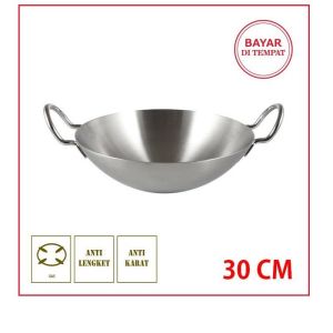 Calypso Wajan Penggorengan 30cm Stainless Steel Diameter Ukuran 30 cm
