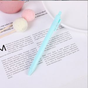 Gratis Ongkir - Pena Cetekan Macaroon / Alat Tulis Sekolah Kantor / Pena Warna Warni Bolpoint Polos Tinta Hitam Murah Import