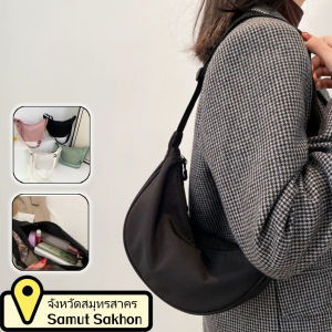 Belfoyer 【สต็อกท้องถิ่น】กระเป๋าสะพายเกี๊ยวน้ำหนักเบาสำหรับสุภาพสตรีกระเป๋าสะพายไนลอนกันน้ำกระเป๋าสะพายไหล่เดินทางขนาดใหญ่