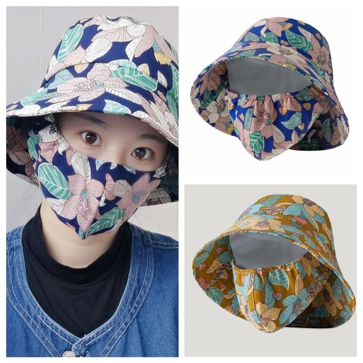 EYT6YT Sun Protection Women Sun Hat Cover Face Cap Face Bucket Hat