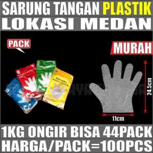 Sarung Tangan n Tisue Tisu Murah n Plastik Segitiga Papping Bag Per Pack Medan