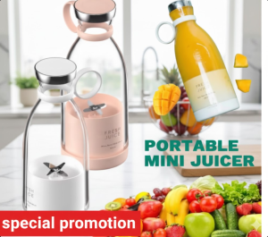 [SG Stock] Fresh Juice Style Portable Blender | 350ml Mini Juicer Cup | 4 Stainless Steel Blades | Cordless Magnetic Charging | Personal Smoothie & Milkshake Mixer