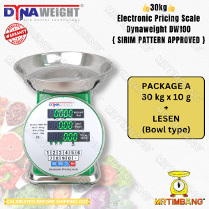 { SIRIM PATTERN APPROVED } 👍30kg👍 Electronic Pricing Scale Dynaweight DW100
