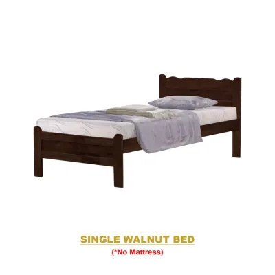 Living Mall Belle Pull-Out Bed Single Solid Rubberwood Bed Frame w/ Mattress Option