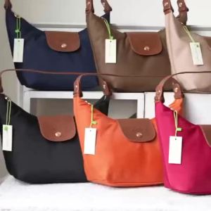 SPOT GOODS*618 Lightweight Multicolor Half Moon Crossbody Bag Trendy Commuter Canvas Purse for Women