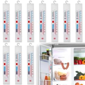 Set of 8/10 Refrigerator Freezer Thermometers with Convenient Hook Temperature Monitors Suitable for Indoor Outdoor Use