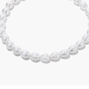 สร้อยคอไข่มุกเทียมใหม่งานสวยเรียบหรูดูแพงงานเบาไม่หนัก