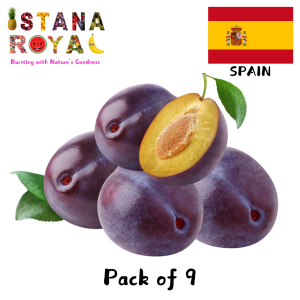 RED PLUMS IMPORTED FROM SPAIN - PACK OF 9 - ISTANA ROYAL FRUITS