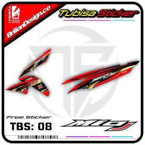 Sticker Striping Variasi Motor Mio J - Stiker Striping Motor Mio J Desain Racing. TBS.08