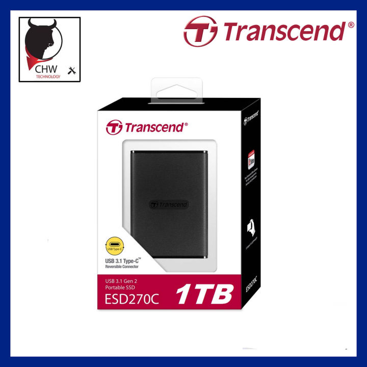 TRANSCEND ESD270C USB GEN PORTABLE SSD 3D NAND EXTERNAL