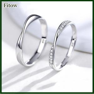 Fitow 1Pair Couple Ring Wedding Engagement Jewelry Adjustable Rings