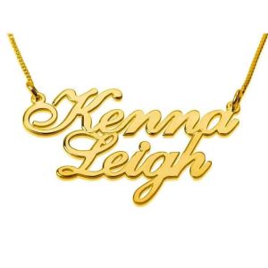 Kalung Nama Custom Lapis Emas Made Sesuai Desain Pribadi GOLD / SILVER