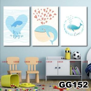 Bộ tranh treo tường canvas 3 bức phong cách hiện đại - phong cách Bắc Âu G152B