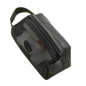 Fashionable Square Nylon Mesh Materials Purse Portable Zippered Bag Convenient for Cards and Accessories Use