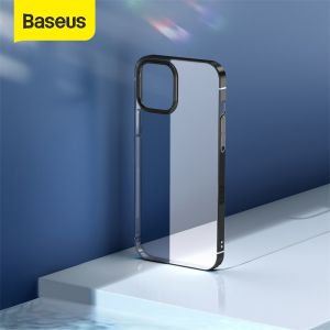 🥇✅SG READY STOCK✅Baseus Phone Case For iPhone 12 13 Pro Max Transparent Plating Clear Case Coque Thin Soft TPU Back Cover For iPhone 2021