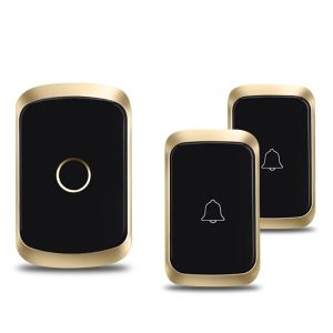 CACAZI Waterproof Wireless Doorbell Set for Smart Home Long Distance Outdoor 36 Songs LED Flashing Powered by US EU UK AU Plug