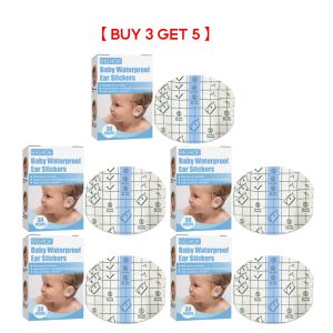 Eelhoe Baby Waterproof Ear Patch Ear Protector Swimming Bath Shampoo Waterproof Sticker Newborn Bath Shower Cover Cap Transparent Nursing Ear Patch Photography Studio Props Disposable Baby Shower Ear Plugs(30pcs/box)