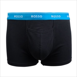 Rosso Black (Trunk) กางเกงในชาย ขอบยางสุดเท่ หลากสี หลายอารมณ์ ระบายอากาศได้ดี (แพ็ก 1 ตัว)