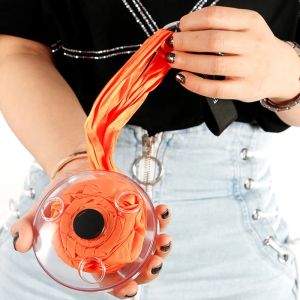 Polocat กระเป๋าช้อปปิ้งแบบพกพาพับเก็บได้แผ่นดิสก์ขนาดเล็ก Telescopic Bag Multifunctional Storage Reusable Shopping Bag Travel Organizer