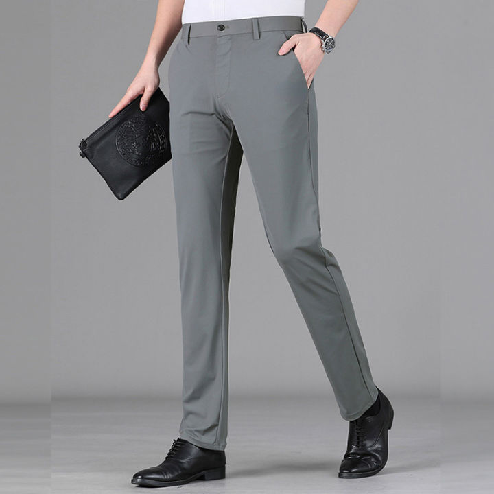 2022 Summer New Men Golf Pants Casual Pants Ice Silk Thin Style Straight  Tube High Elasticity Golf Clothes Men Pants