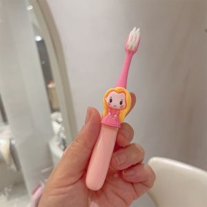 5/1PCS Sikat Gigi Bayi / Anak 2-6 Tahun Disney Princess Bulu Halus Lembut + Tutup Training Tooth Brush