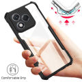 Honor 400 Lite 5G Clear Acrylic Silicone Frame Back Cover For Honor 400 Lite 400Lite 400 Pro Honor 400Pro Honor 400 Lite 5G 2025 Phone Case Slim Plain Transparent Shockproof Casing ﻿. 