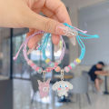 Santio Cute Handmade Beaded Cinnamoroll Hello Kitty Multi Color Adjustable Jewelry Bracelet Suitable for Men and Women. 