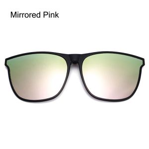 GOUPDO Square Polarized Clip On Sunglasses Anti Glare Outdoor Mens Car Driver Goggle Trendy Activities and Driving Shades for Women Men
