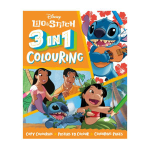 Disney Lilo & Stitch 3 in 1 Colouring Book With Guide & Posters for Kids To Color
