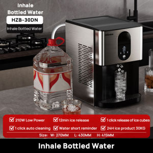 HICON Fully Automatic Ice Maker 3.7L Capacity Home and Business Dual-Use Mini Instant Ice Product 30kg Portable Ice Maker