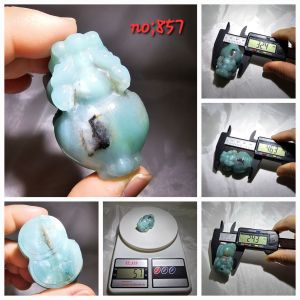 Feng Shui Lucky Amazonite Pixiu Ornaments/ Amazonite Pixiu Decoration/风水招财亚马逊天空蓝貔貅摆件/亚马逊天空蓝貔貅摆件/亚马逊天空蓝貔貅雕刻件
