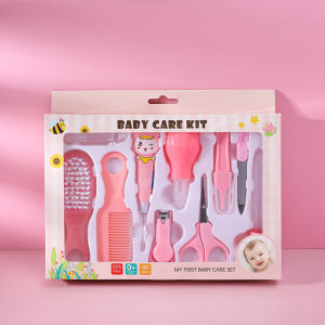 Baby Care Set Portable Baby Safety Nail Clipper Set Nail Trimmer Healthcare Kit for Babies Care Gift Set 10Pcs Best Price Easy Use Childrens Nail Clippers Ear Scoop Dropper Scissors Combs Baby High Quality Safety Nail Care Kit Gift