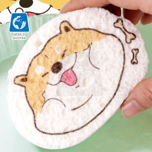 WS Compressed Wood Pulp Sponge Dishwashing Sponge Kitchen Cleaning Sponge Soap Expandable Lightweight