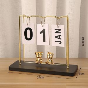 [HÀNG MỚI] LYLY Lịch Lật Hình Gấu Để Bàn Trang Trí Decor Hiện ĐạiLịch Lật Trang Trí Bàn Làm Việc Decor Bàn Học...
