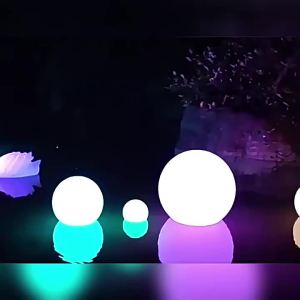 SXH led Floating Ball Light Outdoor Landscape Lighting Decorative Glowing Sphere Light Waterproof Glowing Ball for Water Features and Pools