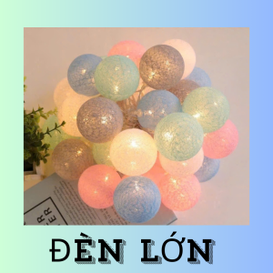 Dây Đèn Led Trang Trí  Bóng Tròn Sợi Lớn Nhiều Màu Trang Trí Noel Lễ  Party