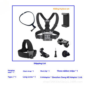 20241005 3 in 1 Action Camera Accessories Bundle Kit - Head Strap Mount/Chest Harness/ Neck Bracket Holder Mount for DJI Osmo Action/Insta360 one x/one R/RS/Gopro Hero 13 9 8 7 6/SJCAM Sports Action Camera