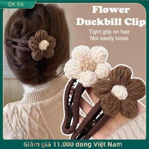 QK FA ✨ Cổ Điển Lớn Sang Trọng Hoa Tóc Clip Cô Gái Thanh Lịch Đuôi Ngựa Bện Móng Vuốt Tóc Mỏ Vịt Clip Cô Gái Mũ Quà Tặng