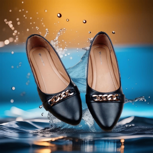 Sepatu Ballet Flats Wanita Elegan dengan Rantai Gaya Korea - Motif Minimalis - Warna Netral