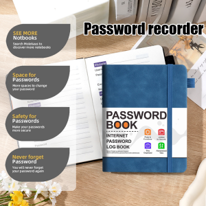 Password Log Notebook Organizer Multi-color PU Leather Privacy Log Record Secret Office Stationery Leather Diary School Supplies